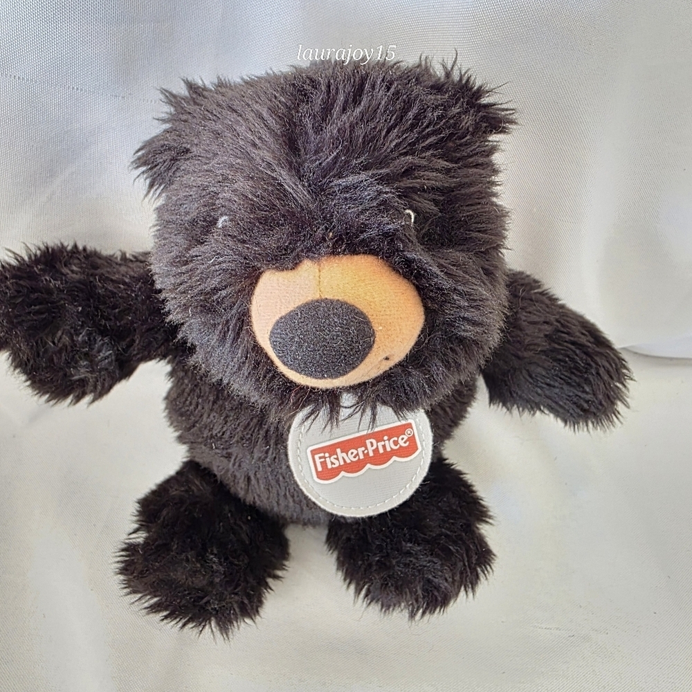 Fisher Price Jonathan Black Teddy Bear Plush Stuffed Toy 10 Inch 2003